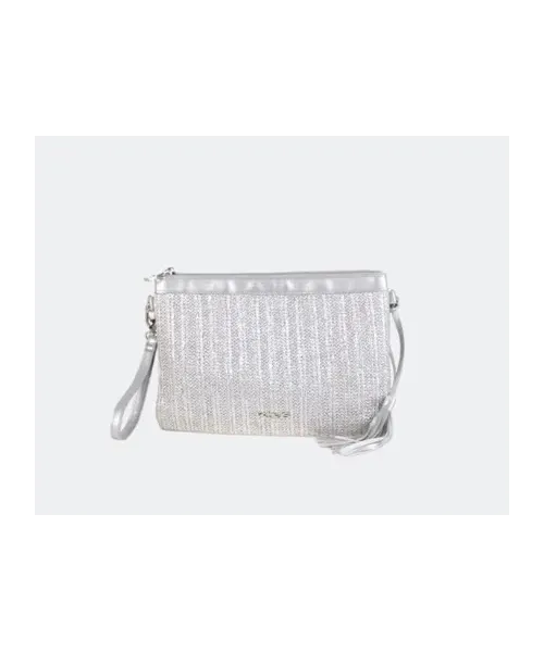 CARTERA BANDOLERA PLATA KBAS