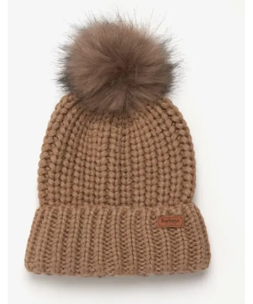 GORRO PUNTO SALTBURN CAMEL POMPON BARBOUR