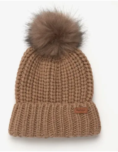 GORRO PUNTO SALTBURN CAMEL POMPON BARBOUR