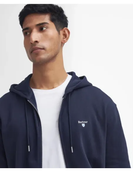 SUDADERA BECKHILL CON CAPUCHA AZUL BARBOUR