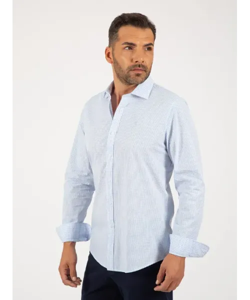 CAMISA CUADRITOS AZUL SOLERA HOMBRE