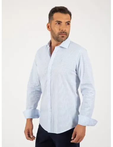 CAMISA CUADRITOS AZUL SOLERA HOMBRE