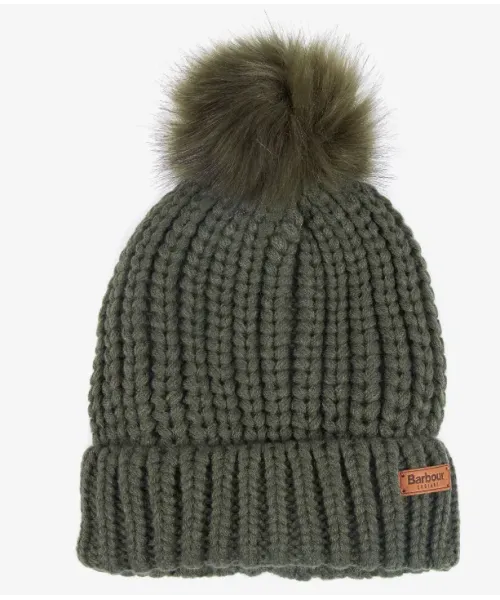 GORRO POMPON SALTBURN VERDE BARBOUR