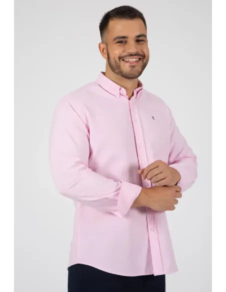 CAMISA ROSA LISA OXFORD SOLERA
