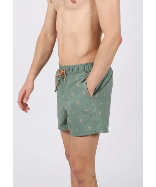 BAÑADOR KAKI LOGOS SOLERA HOMBRE