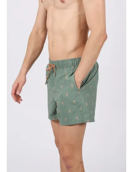 BAÑADOR KAKI LOGOS SOLERA HOMBRE