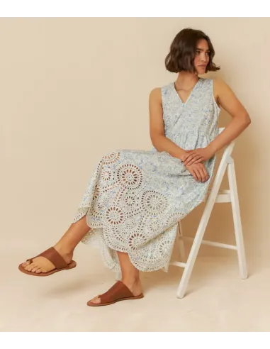 VESTIDO POPELIN BORDADO INDI&COLD