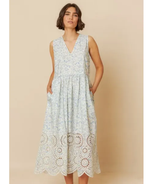 VESTIDO POPELIN BORDADO INDI&COLD