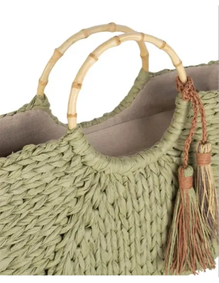 BOLSOS ASAS BAMBU VERDE KAKI KBAS