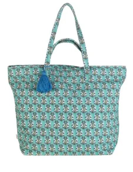 BOLSA ALGODON VERDE DOBLE ASA KBAS