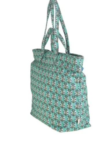 BOLSA ALGODON VERDE DOBLE ASA KBAS