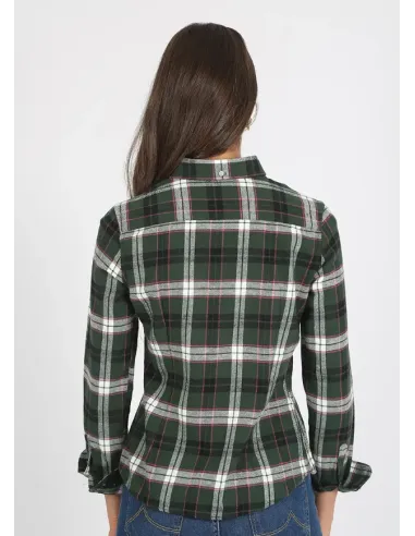 CAMISA CUADROS VERDE SOLERA MUJER