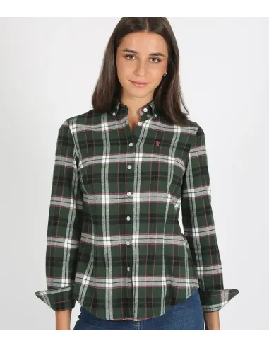 CAMISA CUADROS VERDE SOLERA MUJER