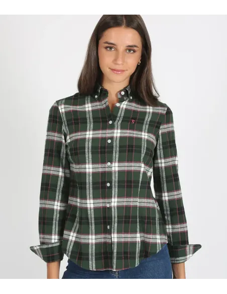 CAMISA CUADROS VERDE SOLERA MUJER