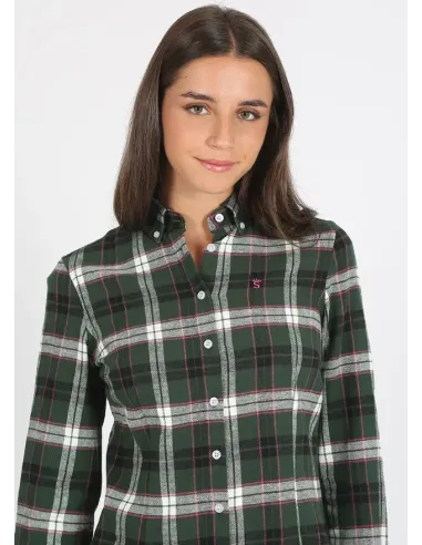 CAMISA CUADROS VERDE SOLERA MUJER