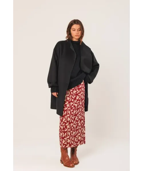 ABRIGO ASIMETRICO LANA AZUL INDI&COLD