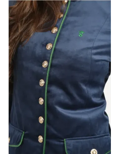 AMERICANA TERCIOPELO AZUL SOLERA MUJER