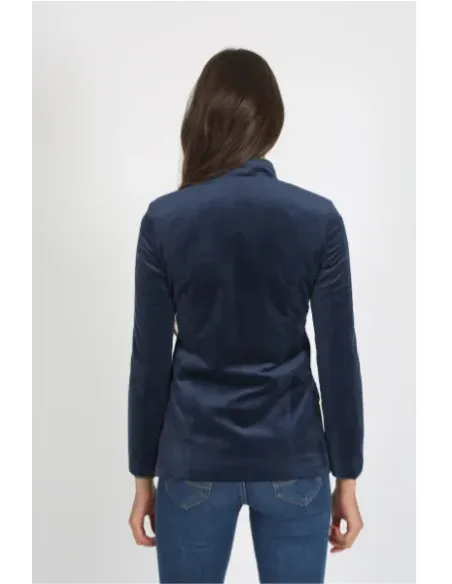 AMERICANA TERCIOPELO AZUL SOLERA MUJER