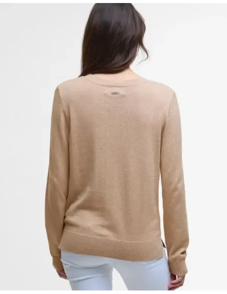 JERSEY PERRO CAMEL FAREHAM BARBOUR MUJER