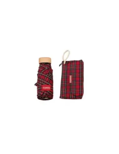 PARAGUAS PLEGABLE TARTAN ROJO EZPELETA