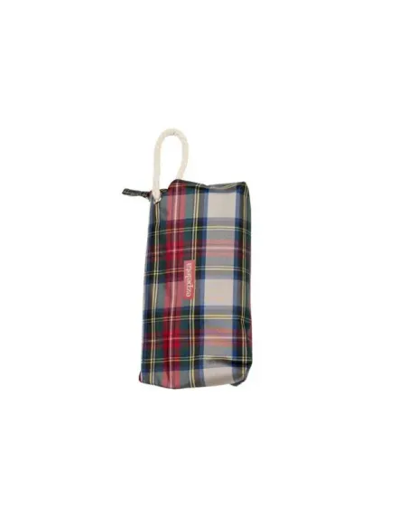 PARAGUAS PLEGABLE TARTAN BLANCO ROJO EZPELETA
