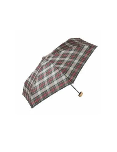 PARAGUAS PLEGABLE TARTAN BLANCO ROJO EZPELETA