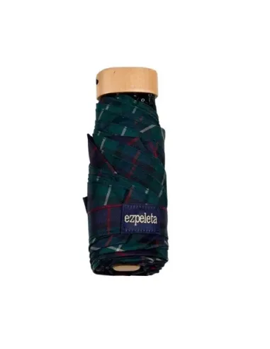PARAGUAS PLEGABLE TARTAN AZUL EZPELETA