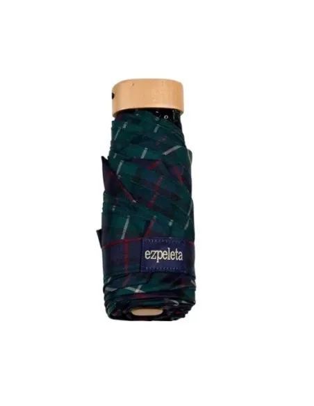PARAGUAS PLEGABLE TARTAN AZUL EZPELETA