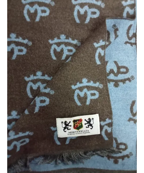 FOULARD REVERSIBLE TOPO CELESTE MONTEPICAZA