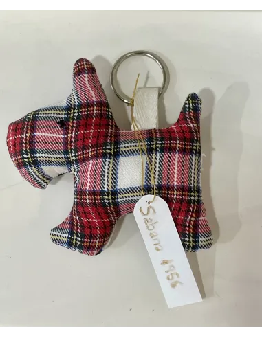 LLAVERO PERRO TARTAN SABANA