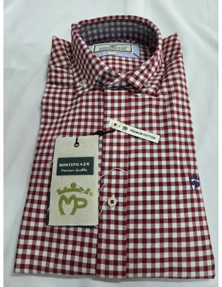 CAMISA CUADROS VICHY  ROJO MONTEPICAZA