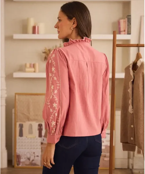 CAMISA CORAL CON BORDADOS BEIS POLIN ET MOI 2