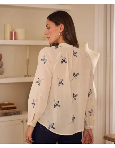 CAMISA FLORES BORDADAS POLIN ET MOI