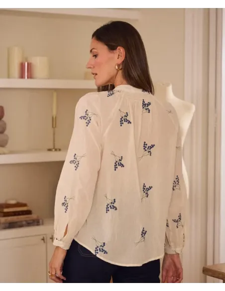 CAMISA FLORES BORDADAS POLIN ET MOI