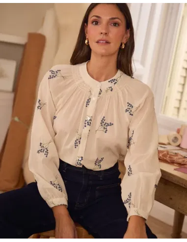 CAMISA FLORES BORDADAS POLIN ET MOI