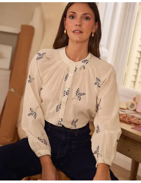 CAMISA FLORES BORDADAS POLIN ET MOI