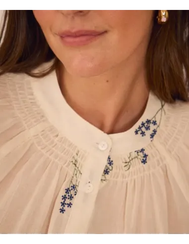 CAMISA FLORES BORDADAS POLIN ET MOI