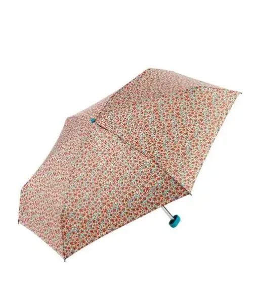 PARAGUAS PLEGABLE FLORES NARANJA CON TURQUESA GOTTA EZPELETA