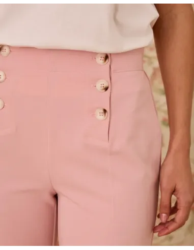 PANTALON ROSA BOTONES POLIN ET MOI
