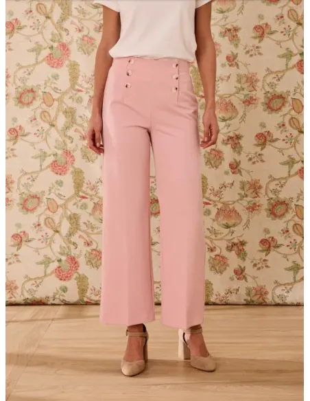 PANTALON ROSA BOTONES POLIN ET MOI