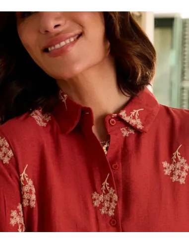 VESTIDO CAMISERO ROJO POLIN ET MOI