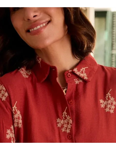 VESTIDO CAMISERO ROJO POLIN ET MOI