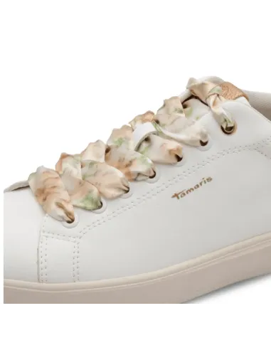 PLAYERA BLANCA CORDONES DE TELA TAMARIS