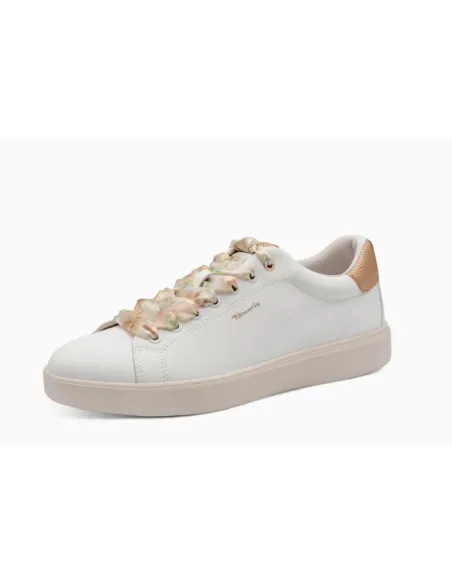 PLAYERA BLANCA CORDONES DE TELA TAMARIS