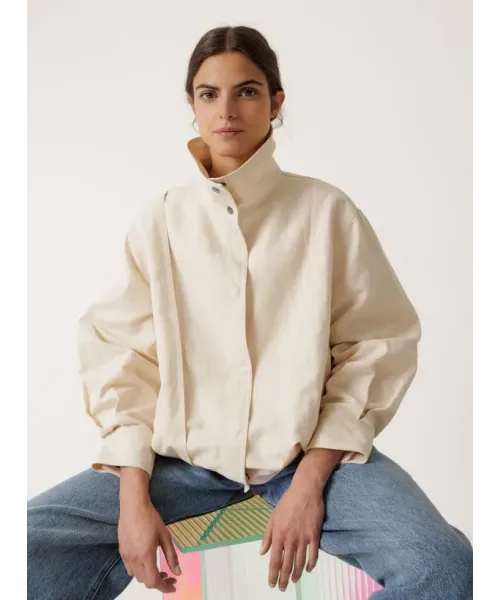 CAZADORA BOMBER ALGODON LINO INDI&COLD