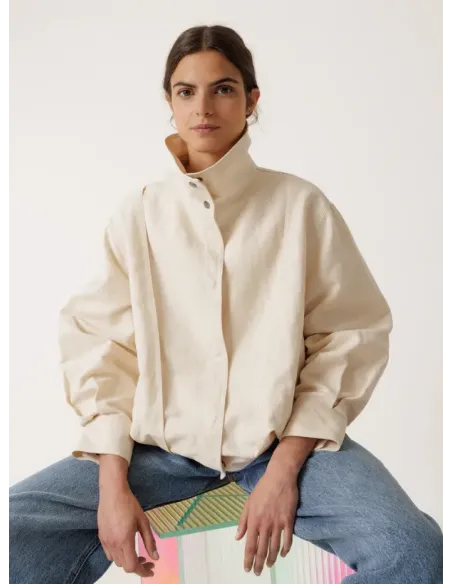 CAZADORA BOMBER ALGODON LINO INDI&COLD