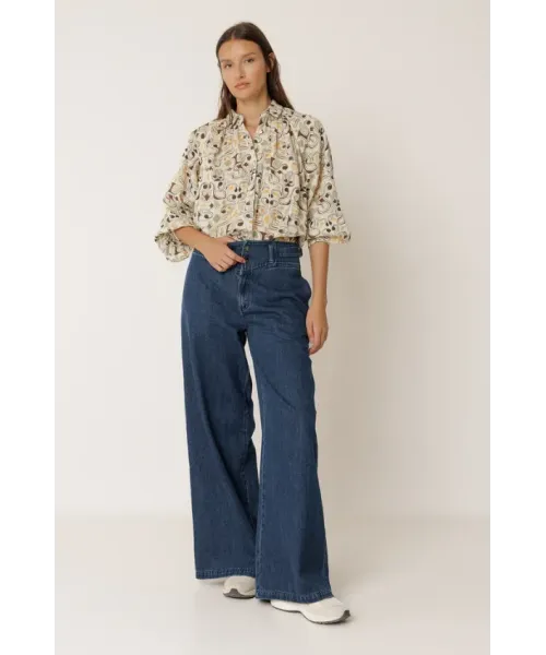 CAMISA ESTAMPADA DOBLE GASA INDI&COLD