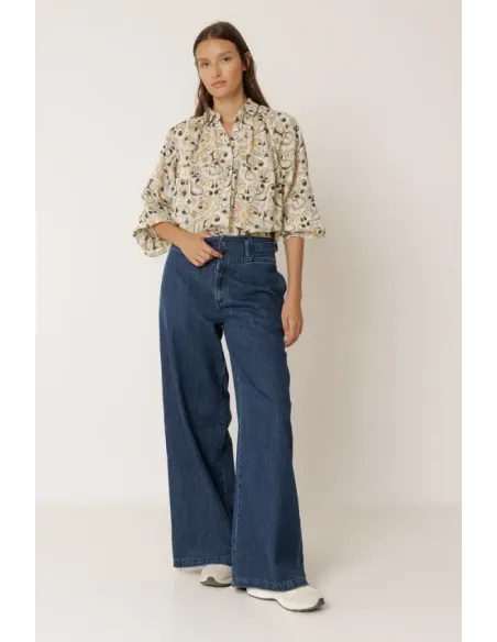 CAMISA ESTAMPADA DOBLE GASA INDI&COLD