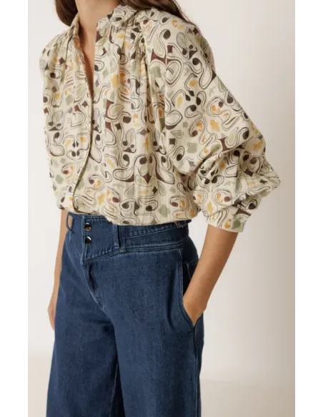 CAMISA ESTAMPADA DOBLE GASA INDI&COLD