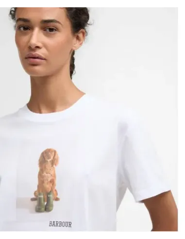 CAMISETA BLANCA PERRO BEDALE MUJER